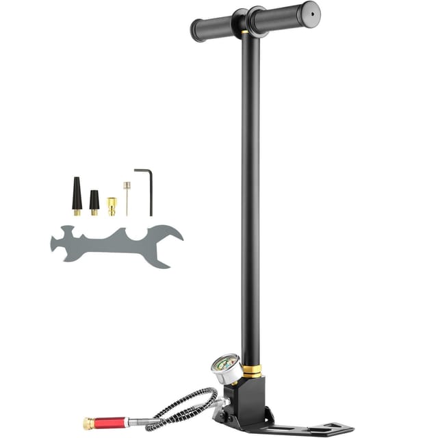 Dreistufige Pcp-handpumpe, 30 Mpa, 4500 Psi Hochdruck, Zum Befüllen Von Luftgewehren, Öl-feuchtigkeits-filtern, Manometern, Edelstahlbehältern, Tauchflaschen, Paintball-ausrüstung Und Reifen.