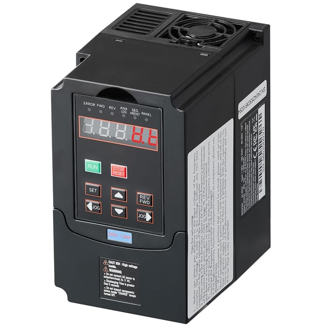 1,5 Kw (2 Ps), 7,5 A Frequenzumrichter, Einphasiger Oder Dreiphasiger 220-v-eingang, Dreiphasiger 220-v-ausgang, 40–60 Hz Eingang, 0–400 Hz Ausgang Für Cnc-motorspindel
