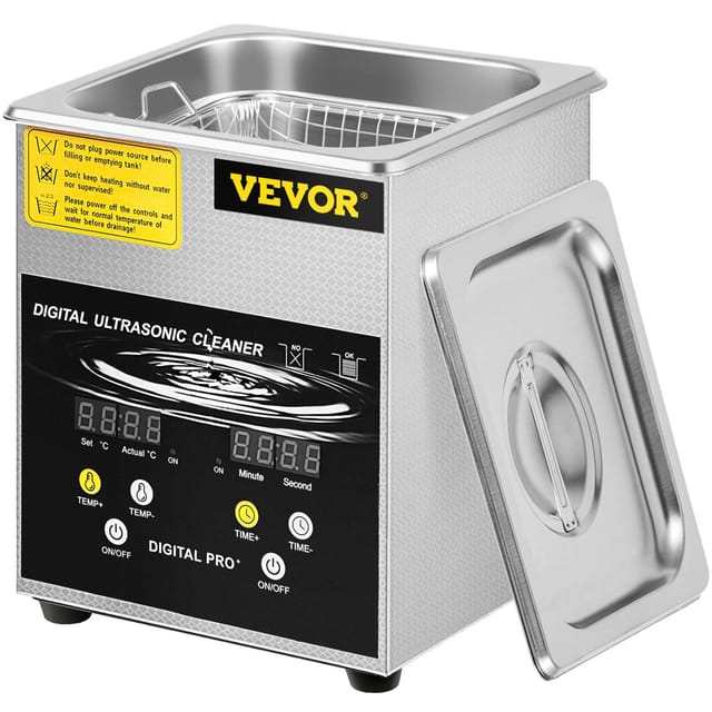 Verbesserter 2-liter-profi-ultraschallreiniger (100 W Heizleistung, 60 W Ultraschallleistung) Mit Digitalem Timer Für Schmuck, Brillen Und Laborteile