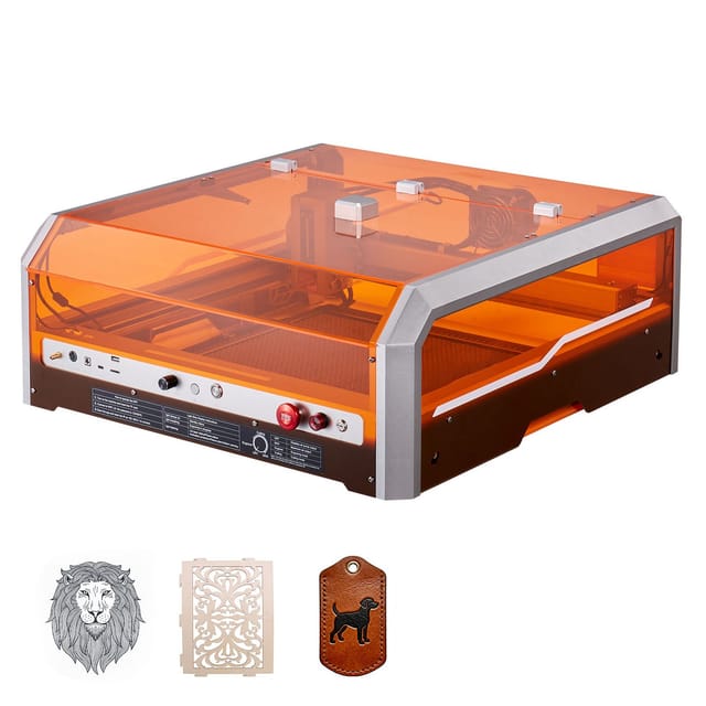20-w-lasergravierer, Lasergravur- Und Schneidemaschine Mit Gehäuse Und Kamera, Laserschneider, 400 X 400 Mm Arbeitsbereich, 30.000 Mm/min, Für Holz, Leder, Glas, Papier, Einige Metalle, Klasse 1