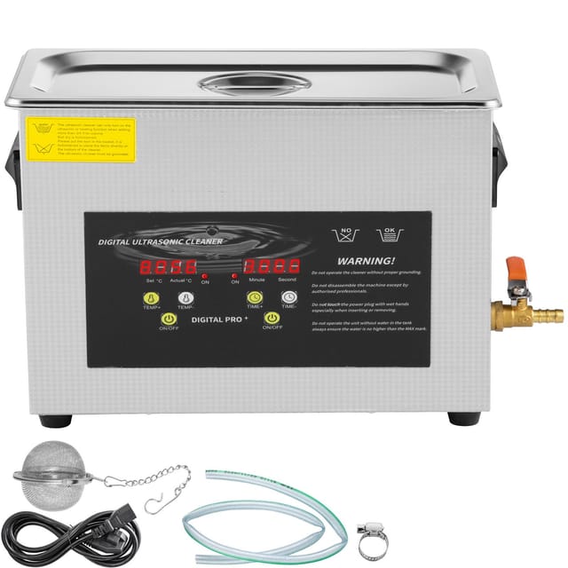 Professioneller 6-liter-ultraschallreiniger Mit 400-w-heizelement Und 180-w-ultraschallleistung, Digitalem Tank Für Schmuck, Brillen Und Laborinstrumente, Eingebautem Timer