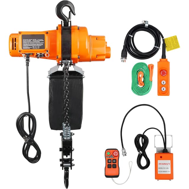 Elektrischer Kettenzug, Einphasen-kranzug, Traglast 997,9 Kg, Hubhöhe 609,6 Cm