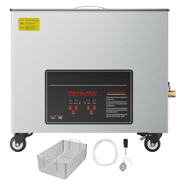 Professionelles 50-liter-ultraschallreinigungsgerät, 840-w-edelstahltank Mit Korb Und Digitalanzeige, Industrielle Reinigungsmaschine Auf Rädern Für Teile Und Vergaser