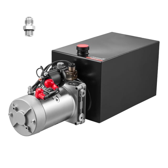 10-liter-hydraulikaggregat, Einfachwirkende Pumpe Für Kippaufbauten, Maximaler Druck 22 Mpa, Fördermenge 3,4 L/min, 12-v-gleichstrom-hydraulikpumpe Mit Metallbehälter Für Kippaufbauten Und Fahrzeugheb