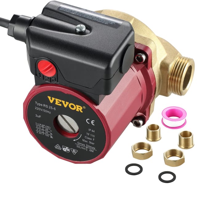 0,6 Zoll (15,2 Mm) 220 V 5,3 Gpm (19 L/min) 90 W 0,8 A Warmwasserzirkulationspumpe Für Dusche, Waschmaschine, Bar Und Elektronikgeräte
