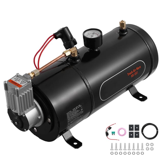 12-v-luftkompressor Mit 3-liter-tank, Kompressor Für Zugpfeifen, 120 Psi Betriebsdruck, Bordsystem Für Zugpfeifen, Reifen- Und Matratzenbefüllung