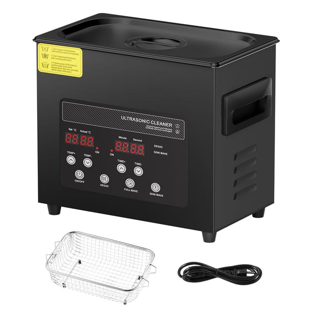 3-liter-ultraschallreiniger, 120-w-digital-ultraschallreinigungsgerät Mit Schonmodus Und Verbesserter Entgasung, 40 Khz Mit Heizfunktion Und Timer Für Schmuck, Brillen, Werkzeuge Und Dachrinnen