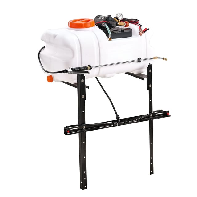 Atv/utv-sprühgerät, 60 L/15,9 Gal Anhängesprühgerät Mit Einzeldüsen-sprühbalken, 12 V Unkrautvernichtungssprühgerät Mit Wassertank, 1,9 Gpm Durchflussrate, 0–72 Psi Einstellbarer Druck, 6 M Schlauch,