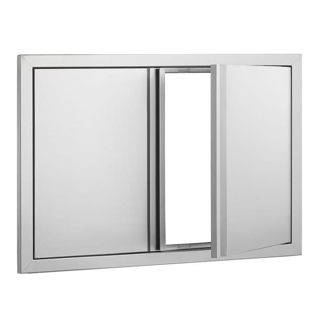 774 X 532 Mm Große Grilltür, Doppelte Außentür Für Sommerküchen Aus Edelstahl, Einbau, Versenkte Griffe, Für Grillinsel, Grillstation, Außenschrank