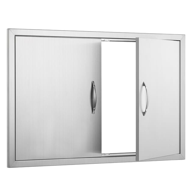 915 X 610 Mm Grilltür, Doppeltür Für Die Außenküche, Einbautür Aus Edelstahl, Vertikale Wandtür Mit Griffen, Für Grillinsel, Kochstation, Außenschrank