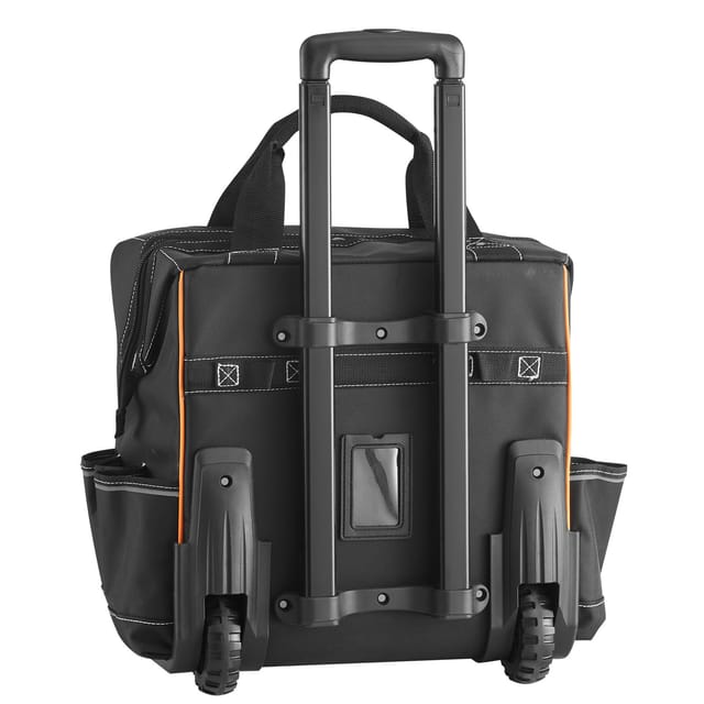 Werkzeugtasche Mit Rollen, 50 Kg Tragkraft, 25 Fächer, Robust Mit Rollen, Verstellbarem Teleskopgriff Und Stabilem Boden, Organizer Für Bau- Und Mechanikerwerkzeuge