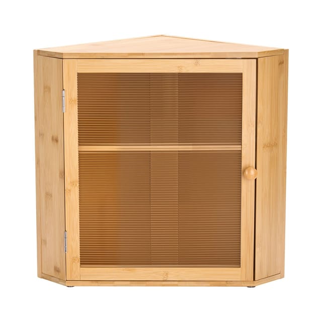 Eckbrotkasten Für Die Küchenarbeitsplatte, Großer, Zweistöckiger Brotkasten Aus Bambus, Brotkasten Im Landhausstil Aus Holz Für Selbstgebackenes Brot, Aufbewahrungsbox Mit Tür Aus Wellacryl, Natürlich