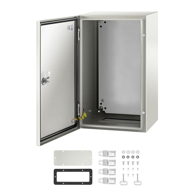 Elektrisches Stahlgehäuse Nema 4x, 50,8 X 30,5 X 25,4 Cm, Ip66 Wasser- Und Staubdichter Anschlusskasten, Für Den Innen- Und Außenbereich, Mit Montageplatte