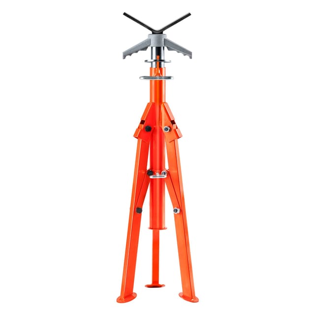 Hochleistungs-rohrmontagestütze, 1133,9 Kg, Höhenverstellbar 69,1–132,1 Cm, V-kopf, Stahl 45, Klappbar Für Rohre Mit 1,3–30,5 Cm Durchmesser