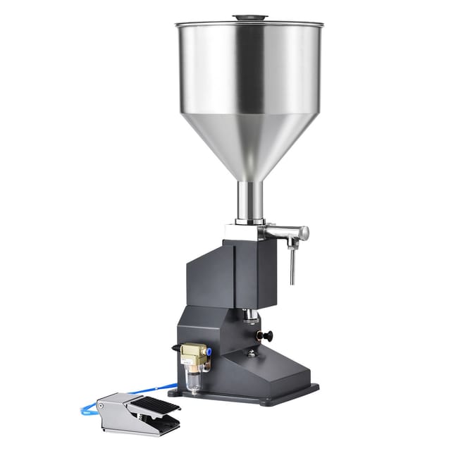Pneumatische Flüssigkeitsabfüllmaschine, 5-50 Ml Abfüller Für Flaschen, Edelstahlfüller Mit Fußpedal Für Milch, Wasser, Saft, Ätherische Öle, Shampoo, Kosmetika, Honig, Lotionen