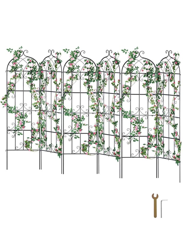 Rostfreie Metallspaliere Für Kletterpflanzen, 180 X 50 Cm, Rankhilfe Für Rosen, Gurken Und Clematis Im Freien, Dekorativ Für Gärten Und Rasenflächen