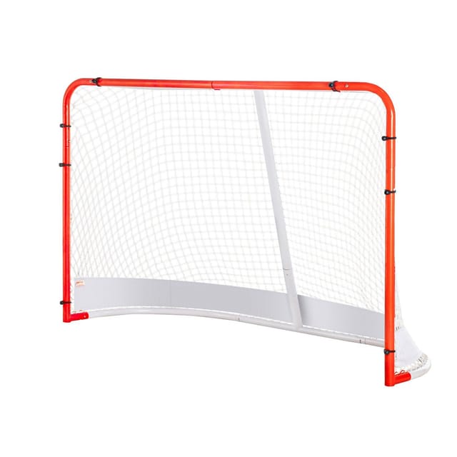 Street-hockey-tor, Stahltor Für Indoor- Und Outdoor-einsatz, Professionelles Trainingsset Nach Offiziellen Standards, Tragbares Tor Mit Netz, Einfache Montage, 183 X 122 Cm, Weiß/rot