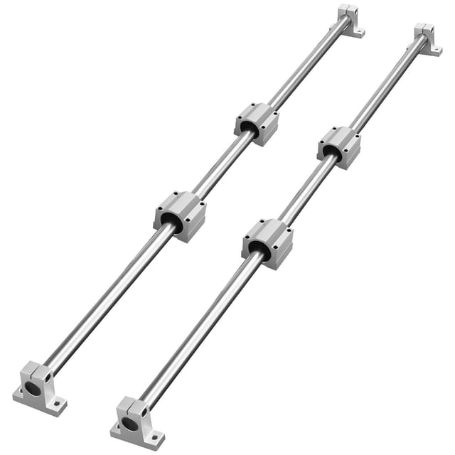 Sfc20 1000-mm-linearführungsschienen-set, 2 X 1000-mm-schienen (39,4 Zoll), 4 Sc20-schlitten, 4 Halterungen, Schienen- Und Lagersatz Für Cnc-selbstbauautomatisierung