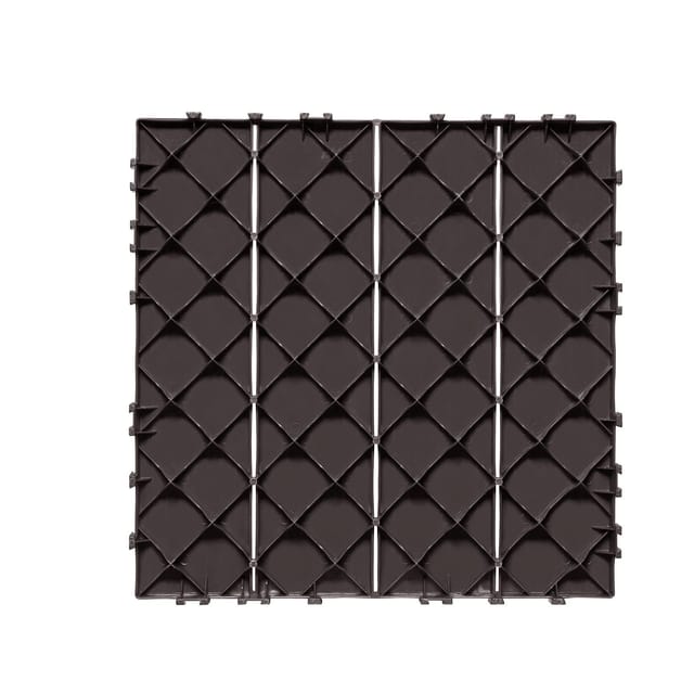 Verbund-terrassenfliesen, 10er-pack, 30 X 30 Cm, 0,93 M², Wasserfester Kunststoff-bodenbelag Für Den Außenbereich, Ganzjährig Nutzbar, Bodendeckerfliesen Für Terrasse, Poolbereich, Balkon, Garten, Dun