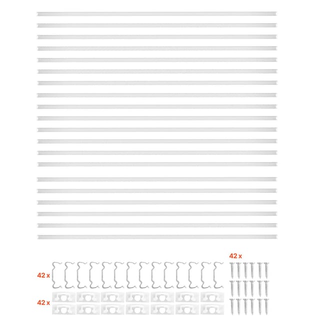 Packung Mit 20 1 M Langen U-förmigen Aluminiumprofilen Für Led-streifenbeleuchtung, Mit Opalem Diffusor, Endkappen Und Befestigungsmaterial, Einfache Montage Für Unterbaumöbel