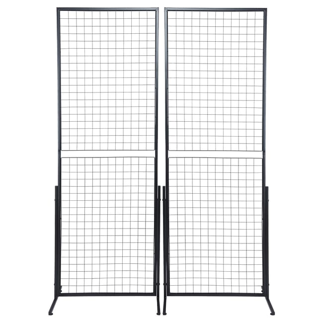 Metallgitter-präsentationstürme, 61 X 170,7 Cm, 2er-set Drahtgitter Mit T-fuß, Doppelseitige Präsentation Für Kunsthandwerksmärkte Und Geschäfte, Inklusive Clips Und Haken