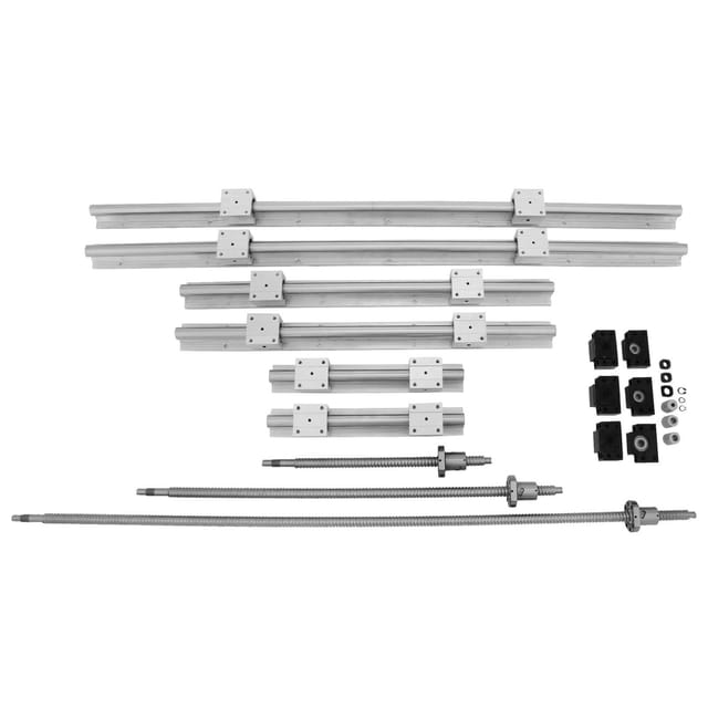 Sbr20 Linearführungsbaugruppe + 3 Rm1605 Kugelgewindetriebe – 350/650/1050 Mm Cnc-schienenträger-kit + Bk/bf12 Für Cnc-maschine