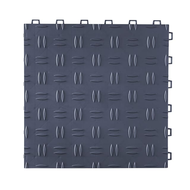 Verbundfliesen Für Garagen, 30,5 X 30,5 X 1,35 Cm, 25er-packung, Rutschfest, Beidseitig Strukturiert, Für Garagen, Keller Und Werkstätten, Graphitgrau