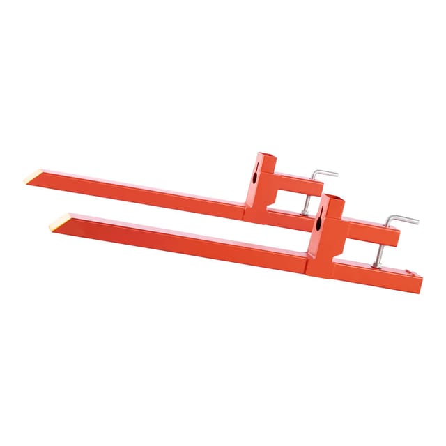 Palettengabeln, 907 Kg Klemmpalettengabeln, 109 Cm Gesamtlänge, Robuste Traktorgabel Mit Schnellwechselsystem, Kompatibel Mit Traktoranbaugeräten, Ladeschaufel Und Kompaktlader, Orange