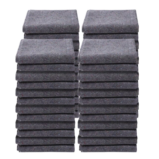 Umzugsdecken 182,9 X 137,2 Cm, 9,5 Kg/dutzend, 24er-packung, Professionelle Packdecken Aus Recycelter Baumwolle, Große, Dicke Schutzdecken Für Möbel, Böden Und Haushaltsgeräte.