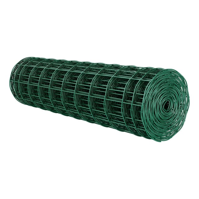 Weidezaun 1 X 20 M, 10 X 10 Cm Maschenweite, 2,1 Mm Verzinkter Stahldraht Für Rinder, Schweine Und Schafe, Verstärkter Grün Kunststoffbeschichteter Drahtzaun Für Gehege, Käfige Und Gärten