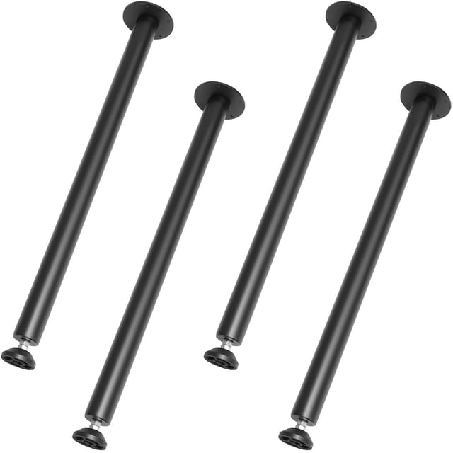 Höhenverstellbare Tischbeine 762 Mm, 4er-set Verstärkte Stahl-tischbeine Für Möbel, Tragkraft 544,3 Kg, Schnelle Montage, Schwarze Verstellbare Gleiter