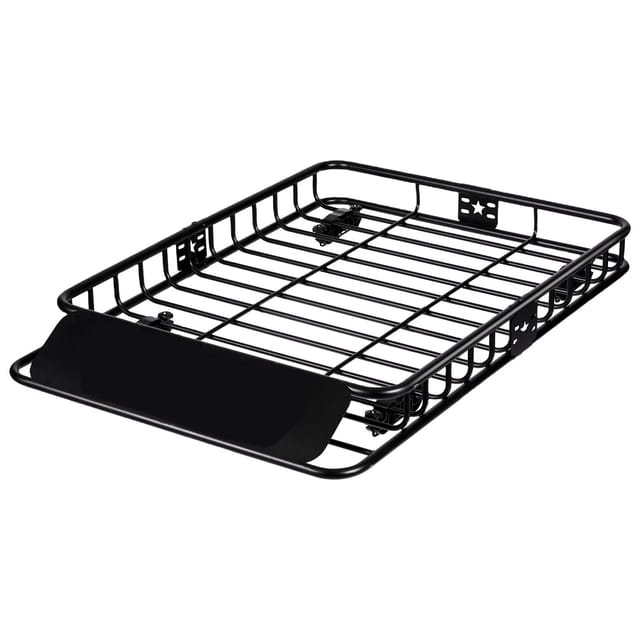 Autodachkorb, Dachträger 117,5 X 91,5 X 11,4 Cm, Hohe Tragfähigkeit 90,7 Kg, Universeller Korb Für Suvs, Lkws Und Pkws
