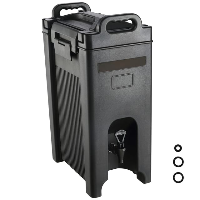 Isolierter Getränkespender (18,9 L), Für Heiße Und Kalte Getränke Aus Lebensmittelechtem Ldpe, Thermoskanne Mit 2,3 Cm Pu-beschichtung Und 2-wege-zapfhahn, Für Restaurants Und Getränkeläden