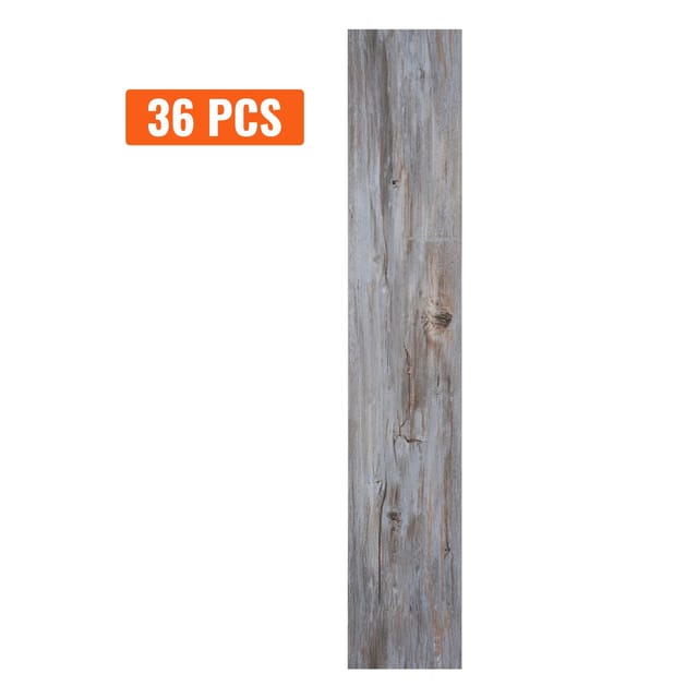 Selbstklebende Vinyl-bodenfliesen, 91,4 X 15,2 Cm, 36er-pack, 0,62 Mm, Vintage-holzoptik, Ideal Zum Selberverlegen In Küche, Esszimmer, Schlafzimmer Und Badezimmer, Einfache Wohnraumgestaltung