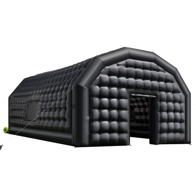 Aufblasbares Disco-zelt (9 X 6 X 4 M) Mit 1100-w-gebläse Und Sandsäcken, Belüftete, Aufblasbare Konstruktion Für Veranstaltungen, Geburtstage Und Hochzeiten, 2 Fenster