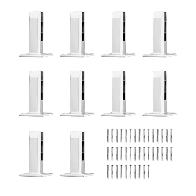Glashalterung, 10 Stück, Quadratische Befestigung Für 8–12 Mm Starke Sicherheitsglasgeländer, Montageklemme Aus Edelstahl 304, Halterung Für 3 Mm Dicke Glasböden, Balkon, Garten, Treppenhaus, Silberfa