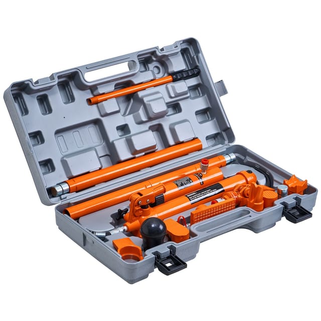 Porta Power 10-tonnen-set, Tragbarer Hydraulikheber Mit 1,4 M Ölschlauch, Reparaturset Für Pkw, Lkw Und Landwirtschaftliche Fahrzeuge Mit Aufbewahrungskoffer