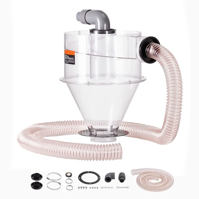 4"-zyklon-staubabscheider Für Staubsauger, Abs-zyklon Mit 2"-anschluss Und Schlauch Für Nass-/trockensauger, Kompatibel Mit Tanks Von 18,9-37,85 L (tank Nicht Im Lieferumfang Enthalten)