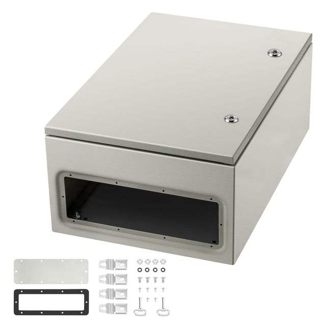 Nema 4x-stahl-elektroinstallationsgehäuse, 60 X 40 X 25 Cm, Ip66-wasser- Und Staubdichte Anschlussdose, Für Den Innen- Und Außenbereich, Mit Montageplatte