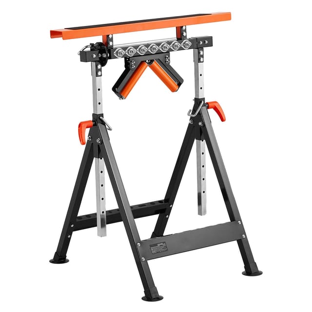4-in-1-rollenständer, Tragkraft 200 Kg, Höhenverstellbar Von 84 Bis 127 Cm, Verstärkte Klappkonstruktion Mit Stütze Und Poliertem, Multidirektionalem Rollenkopf