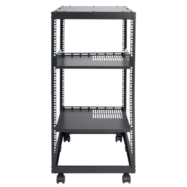 20u Serverschrank Mit Offenem Rahmen, Einstellbare Tiefe 58,5-101,6 Cm, Boden- Oder Wandmontage, 4-pfosten-netzwerkschrank Mit Rollen