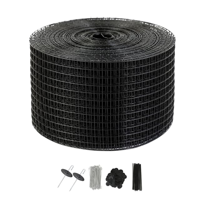 Schutzgitter Für Solarmodule 20 X 3048 Cm, Schädlingssichere Rolle Mit 100 Befestigungselementen Aus Aluminiumlegierung, 12,7 Mm Metallgewebe Mit Rostbeständiger Pvc-beschichtung.