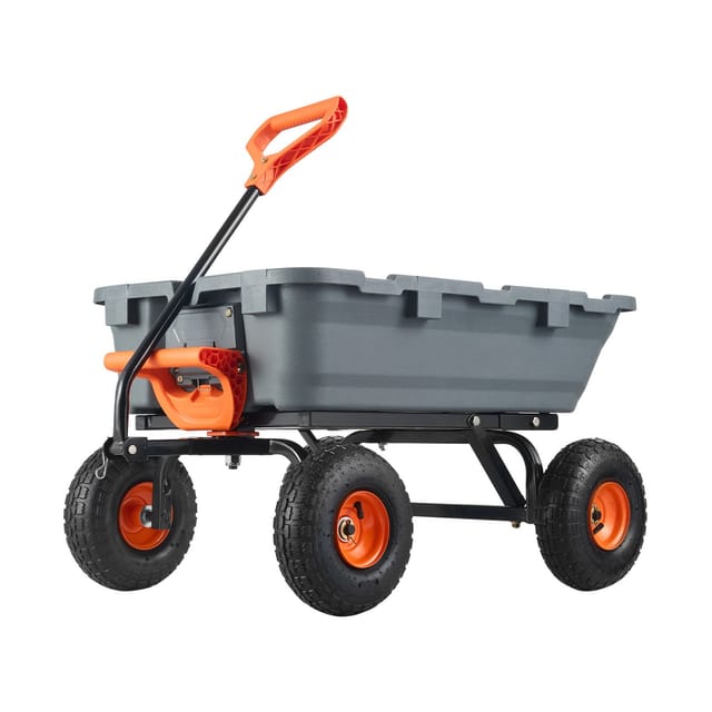 Verstärkter, Kippbarer Gartenwagen, 363,6 Kg Transportschubkarre, 25,4 Cm Reifen