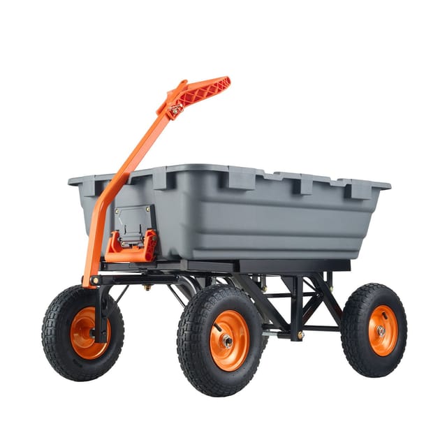 Verstärkter, Kippbarer Gartenwagen, Schubkarre Und Bollerwagen, 1500 Lbs/680,4 Kg, 13"/33 Cm Reifen