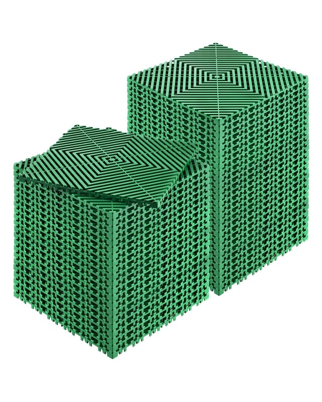 50 Ineinandergreifende Grüne Pp-drainagefliesen, Modulare Bodenmatten 30x30 Cm, Rutschfest Für Dusche, Garage, Garten, Küche Und Außenbereich