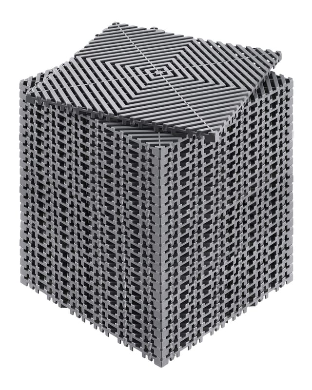30 X 30 Cm Große, Aufsteckbare Drainagematte, Set Mit 24 Modularen Antirutschmatten Aus Grauem Pp, Bodenfliesen Für Dusche, Garage, Garten Und Außenbereich
