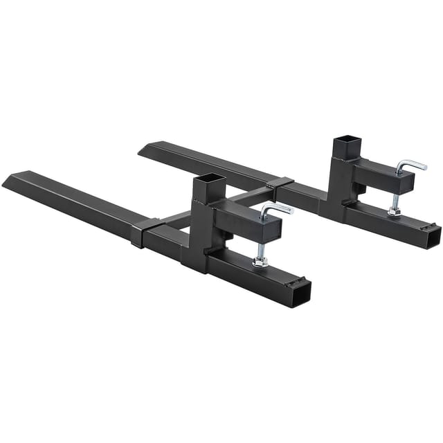 Palettengabeln, 907,2 Kg Klemmkraft, 109,2 Cm Gesamtlänge, Traktorschaufelgabeln Mit Verstellbarer Stabilisierungsstange, Robuste Palettengabeln Für Traktoranbaugeräte, Kompaktlader, Ladeschaufel