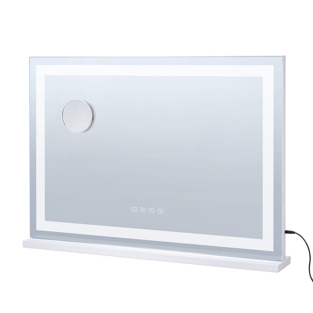 Dreifarbig Beleuchteter Kosmetikspiegel Mit Bluetooth- Und Usb-anschluss, Kann Auf Einem Tisch Platziert Oder An Der Wand Montiert Werden, 55,1 Cm