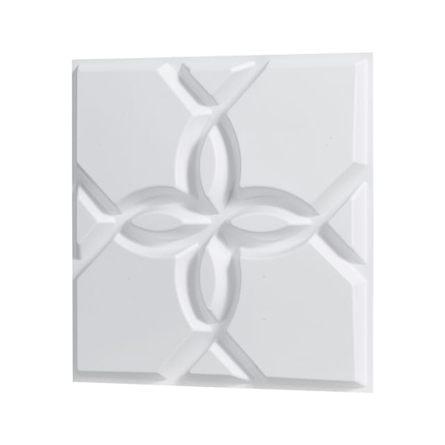 Set Mit 33 3d-wandpaneelen, 30 X 30 Cm, Mattweißes Pvc, Minimalistisches Blumenmuster, 3 M², Dekorative Wandverkleidung Für Decke, Schlafzimmer, Wohnzimmer Und Spielzimmer