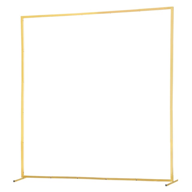Hintergrundbogen Aus Goldenem Metall, Quadratisch, 2 X 2 M, Stabile Konstruktion, Einfache Montage Für Hochzeiten, Geburtstage, Abschlussfeiern, Partys Und Zeremonien